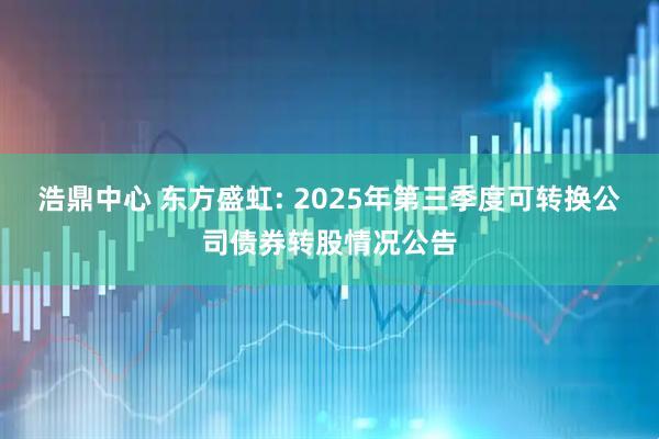 浩鼎中心 东方盛虹: 2025年第三季度可转换公司债券转股情况公告